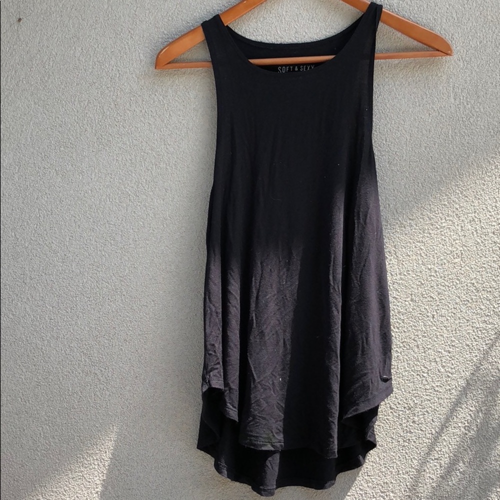 Black Flowy American Eagle Tank Top